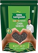 Tata Sampann Pure Chia Seeds, 500g, Rich in Calcium & Protein, Source of Iron, Trans Fat Free, Rich in Magnesium, Rich in dietary fibre, Rich In Omega 3 Fatty Acid