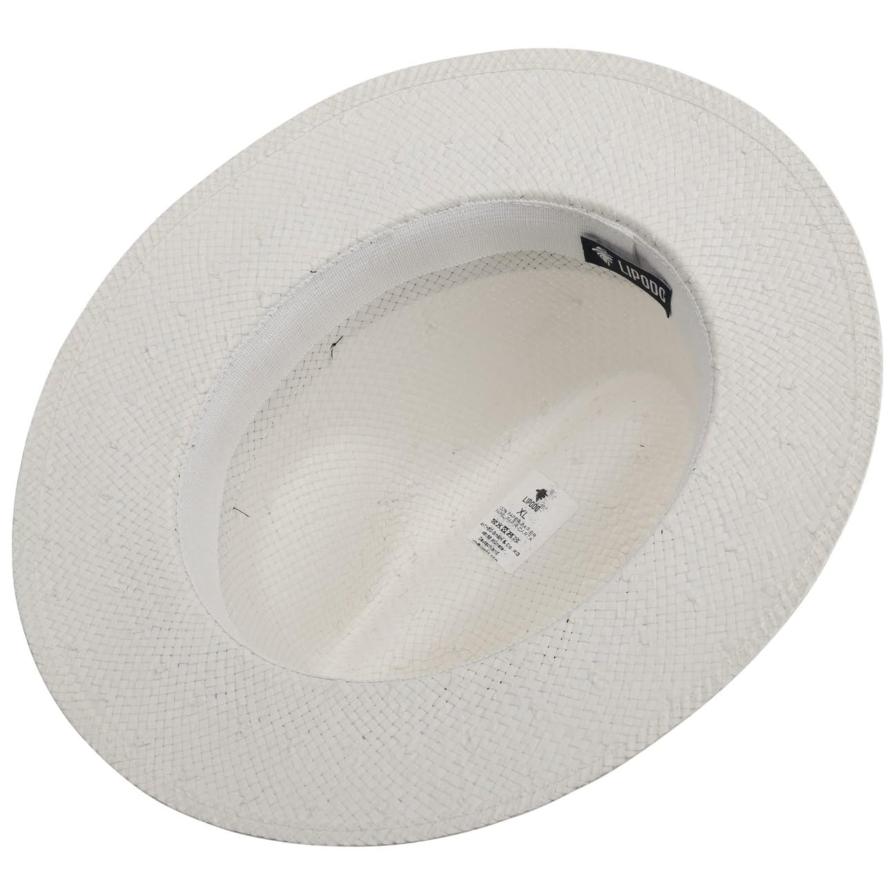Lipodo CHAPEAUSHOP White Night Traveller Chapeau de Paille et de Soleil Fabrique en Italie Unisexe Printemps Ete