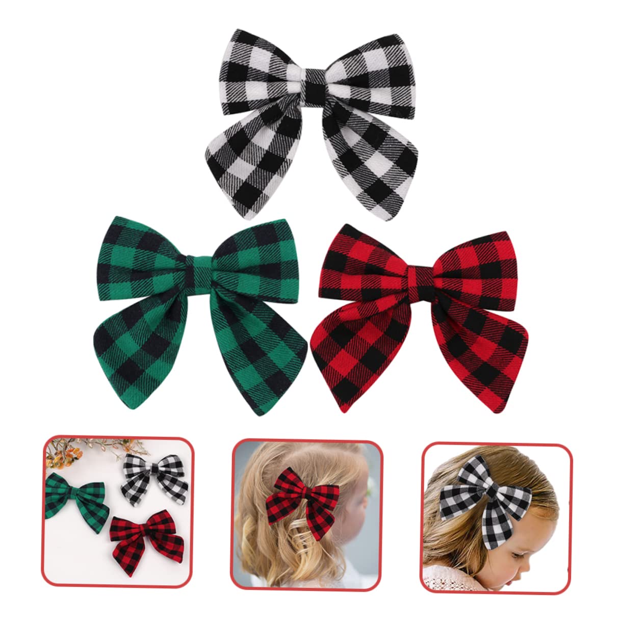 VICASKY 15pezzi Fermagli Per Fiocco Per Ragazze Di Stile Quadretti Accessori Decorativi Per Compleanni Feste e Occasioni Speciali