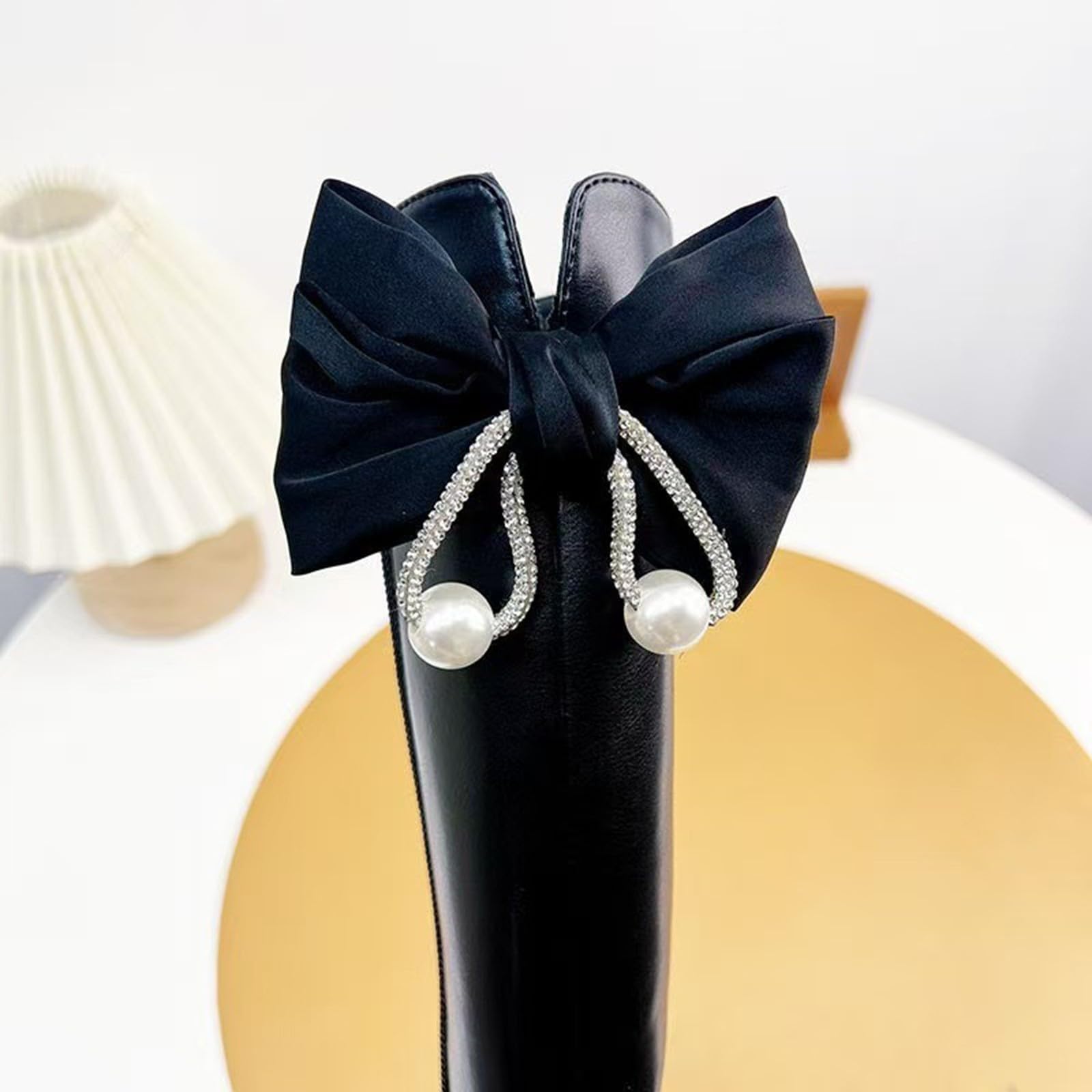 Stivali Bianchi Bambina,Eleganti Stivali Lunghi Per Ragazze Design Classico Britannico Con Fiocco Suola Morbida Comodi Stivali Da Equitazione Per Bambini Piccoli E Grandi Calzature Invernali Casual