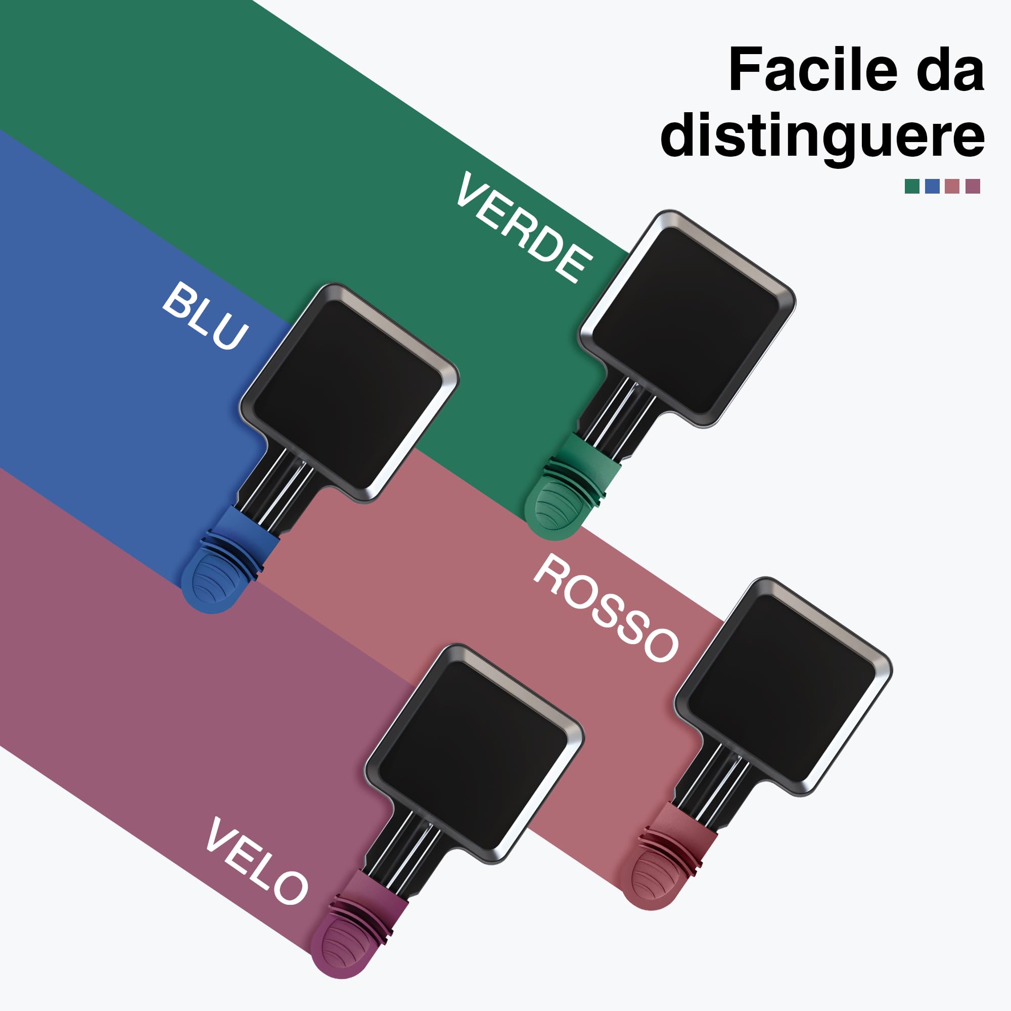 Yoassi 8pcs Mini Padelle per Raclette,Mini Piastra Raclette Antiaderente con 8 Spatole di Nylon,Misura Universale 4 Colori Manici Antiscottatura,Padelle Quadrate da Raclette per Fuso Uovo Fritto
