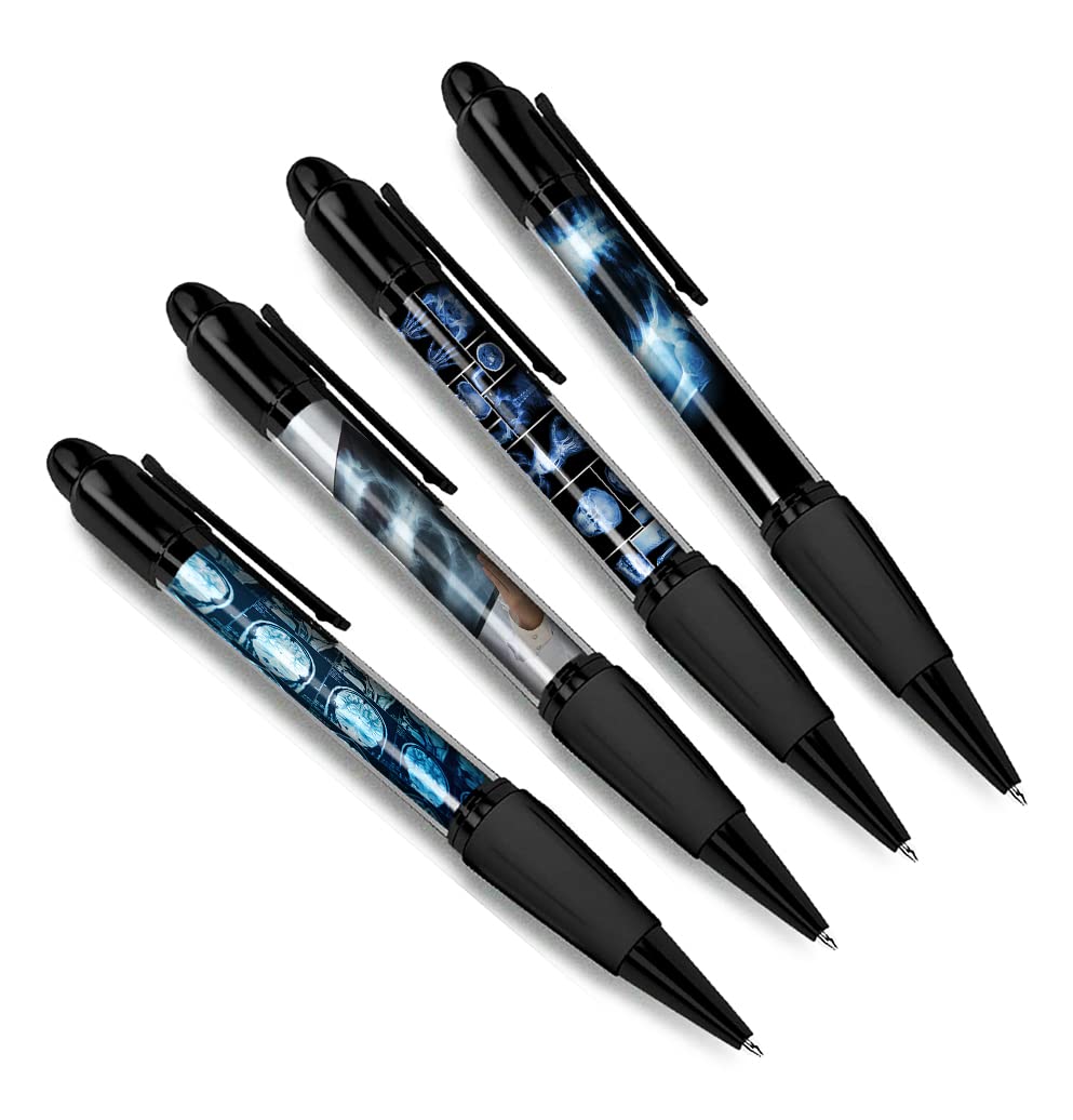 DV DESIGN Set of 4 Xray Black Ballpoint Pens