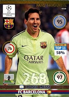 2014-15 UEFA Champions League Adrenalyn XL Update Edition Soccer #UE118 Lionel Messi F.C. Barcelona Official Futbol Tradin...