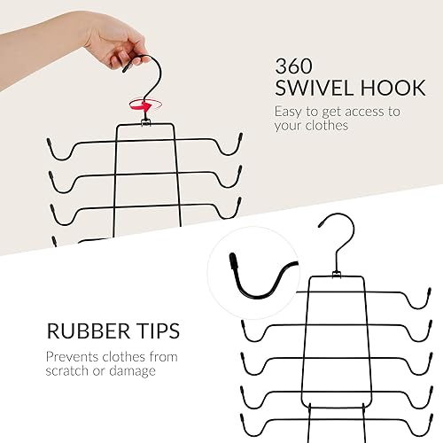 Miniatura 7 de ZEDODIER Paquete de 6 perchas para camisetas sin mangas, perchas para brasieres que ahorran espacio, soporte antideslizante para colgar sujetadores