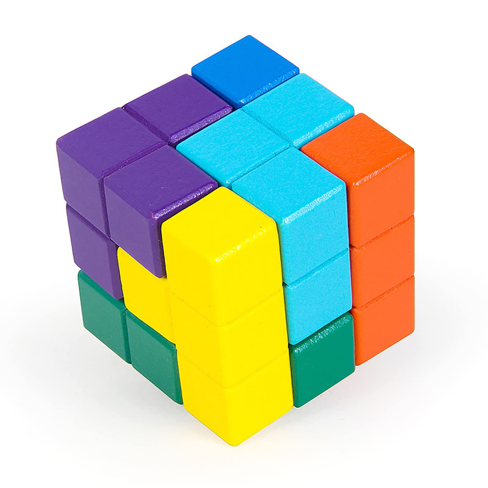 ハンドメイド積木2.0㌢1000ピース　国産欅　図形　パズル　立方体　キューブ ④ 3cm角 木製ブロック 27個 積み木 キューブ 図形 パズル