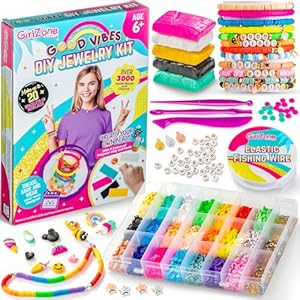 GirlZone Good Vibes Schmuckherstellungs-Set 3000 Perlen