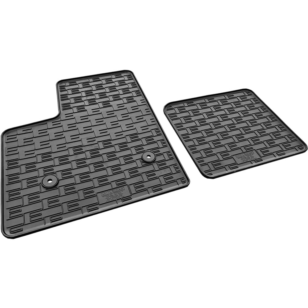 Set Tapis de Caoutchouc Compatible avec Opel Rocks-e 2021- / Citroën Ami 2020- / Fiat Topolino 2023- (2-pièces + Points de fixage), Noir | compatible avec Opel Rocks-e 2021- / Citroën Ami 2020- / Fiat Topolino 2023- (2-pièces + points de fixage)