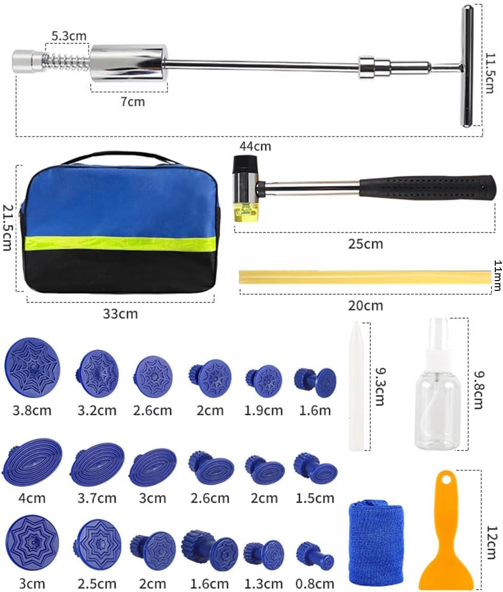 Tirabolli per Carrozzeria Kit Riparazione Ammaccature Kit Levabolle per Auto e Moto Tirabolle Carrozzeria Estrattore per Ammaccature Ventosa Carrozzeria per Rimozione Grandine