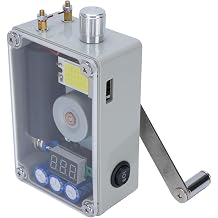Hand Crank Generator,Emergency Power Supply, Portable Generator with COB Light for Outage, Camping, Off Grid Living Supplies, USB Charger, Integrated Lighting and Ignition Design