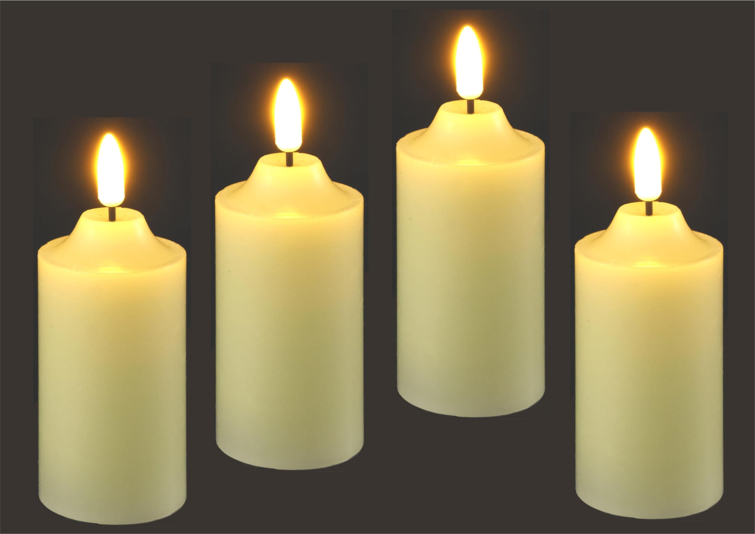 kerzen mit batterie und beweglicher flamme