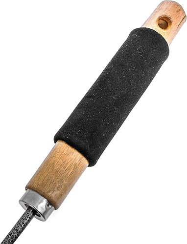 Miniatura 2 de Cultivador de rastrillo de jardín de 3 puntas de madera de mano de acero triple