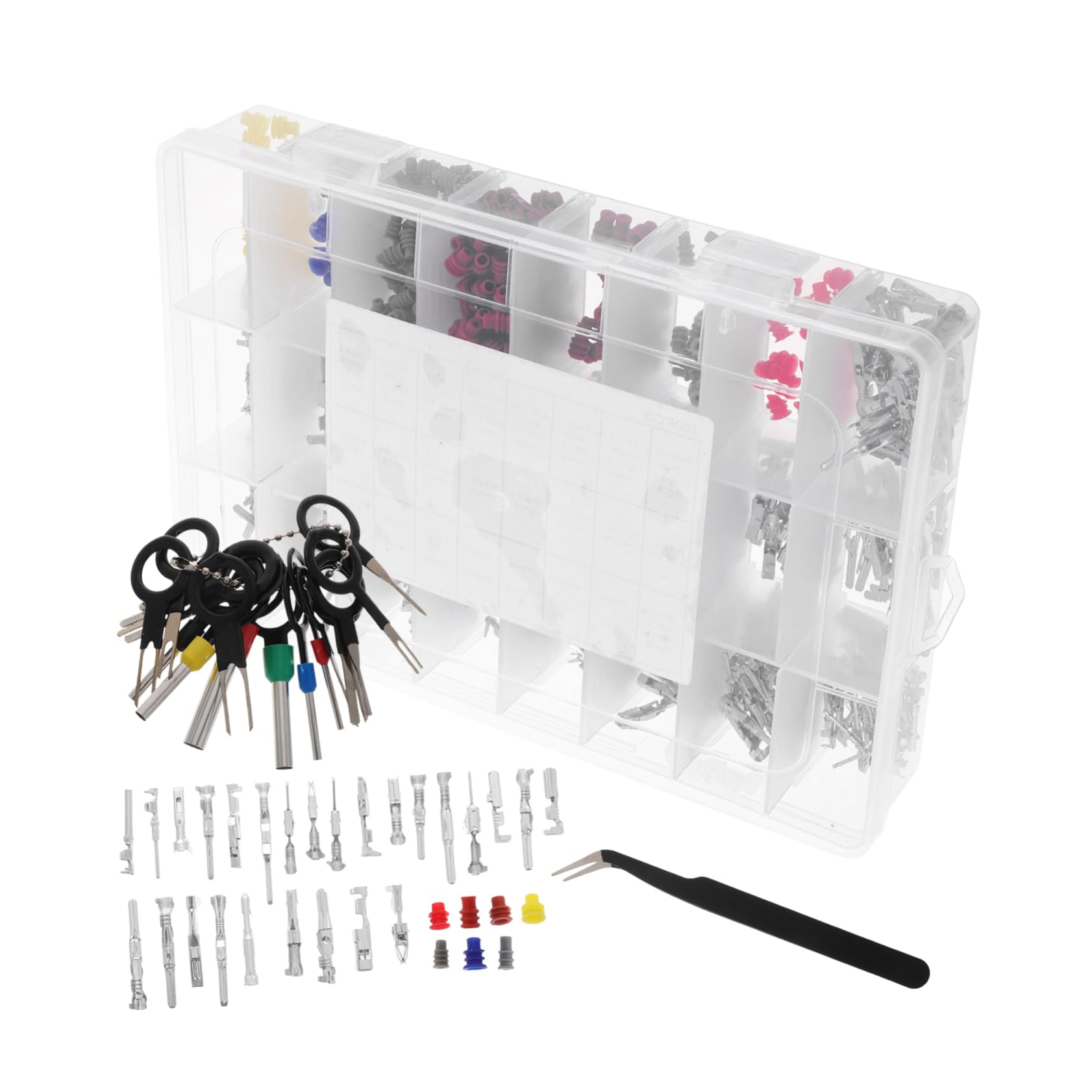 Alipis Kit De 700 Connecteurs Électriques à Sertir pour Voiture, Broches Mâles Et Femelles, Borne en Métal, Outils Électricien Inclus, Réparation Automobile, Usage Professionnel Et Entretien Véhicule