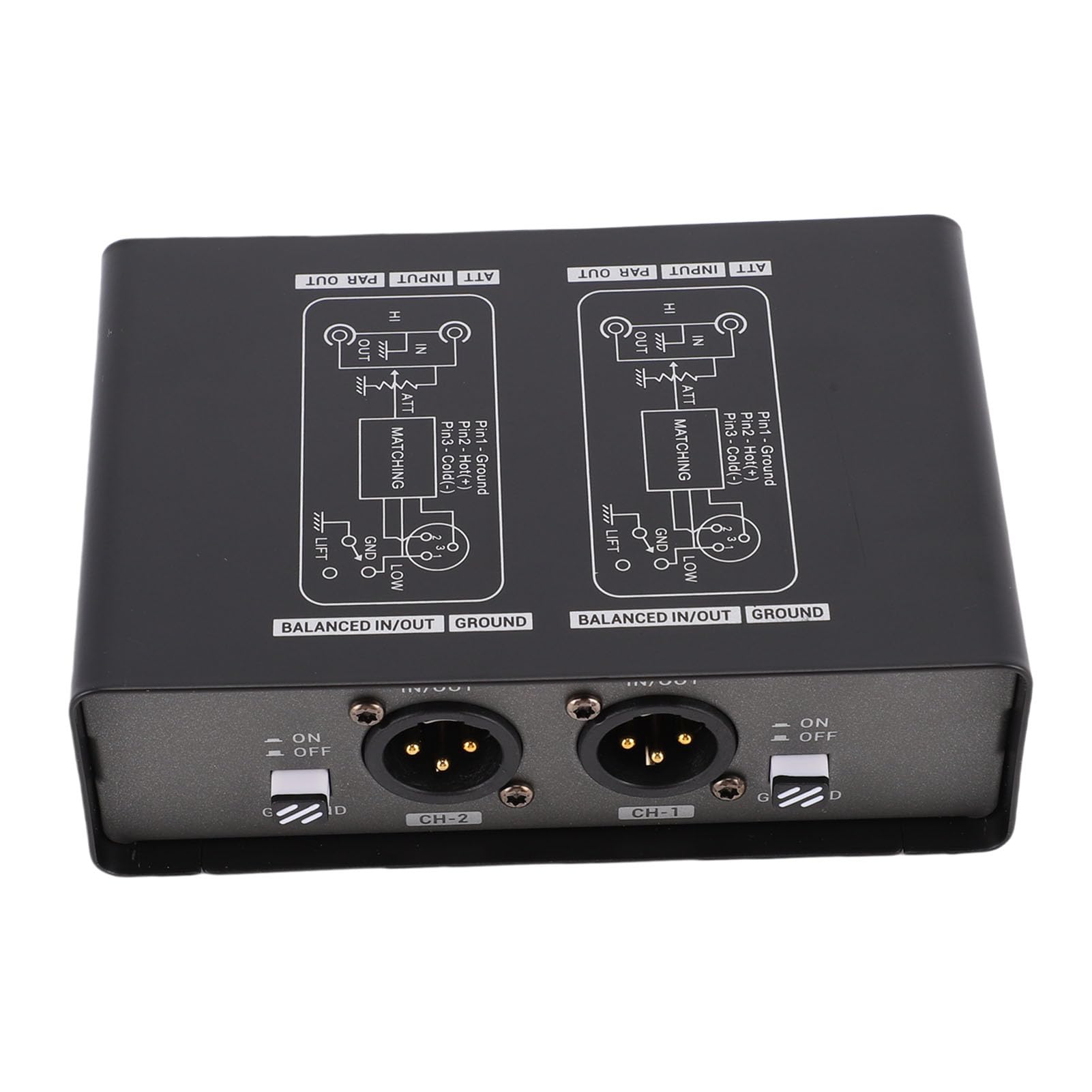 Cocoarm Isolatore del Loop di Massa, Filtro Antirumore a Doppio Canale, Eliminatore di Ronzii per Studio e per Veicoli con Ingressi XLR TRS