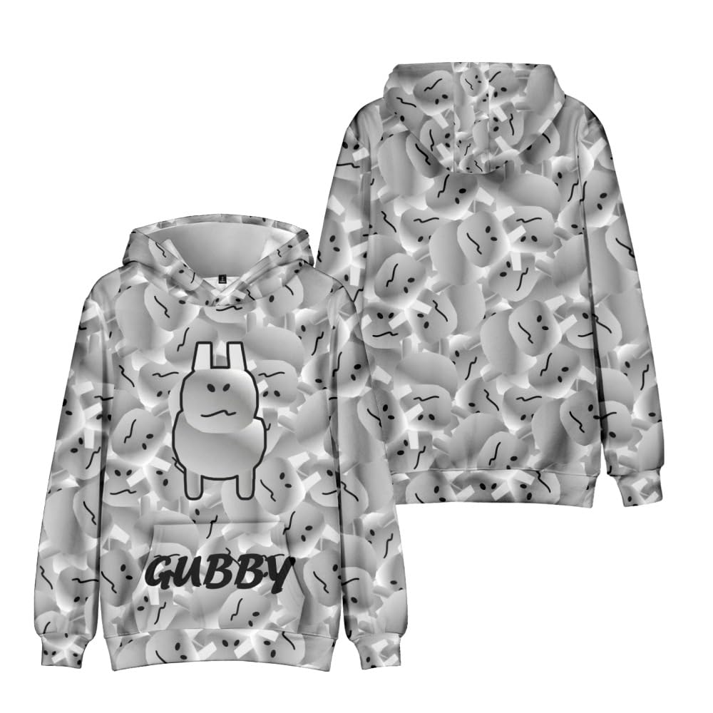 Hzsyc Boys B Kids Forsaken Gubby Character Group Hoody Oys Cute Rabbit Gubby 3D Figure Sweatshirt For Fans Gift (,11-12Years)