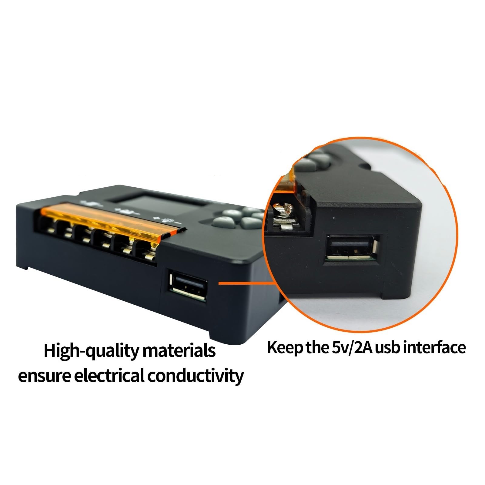 Regolatore di carica solare PWM 30A con schermo a colori, tensione regolabile, supporto multi-batteria