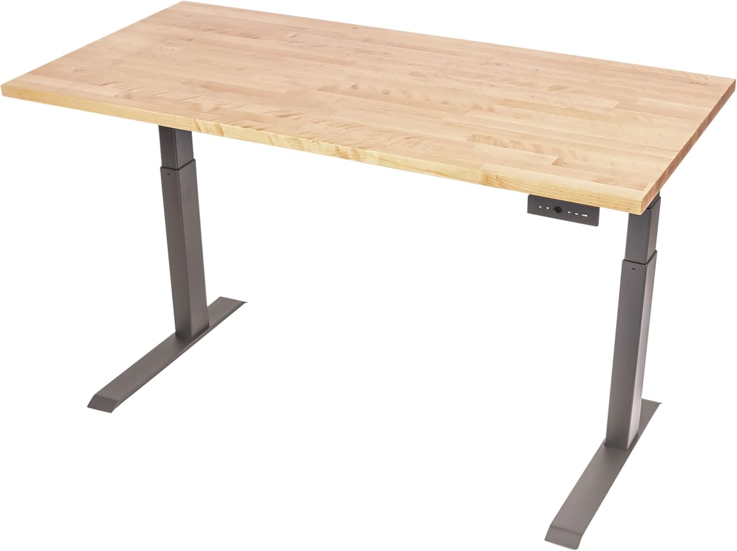 Stand Up Desk Store Solid Wood Top Electric Adjustable