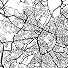 Nacnic Lámina Mapa de la Ciudad Brussels Estilo nordico en Blanco y...