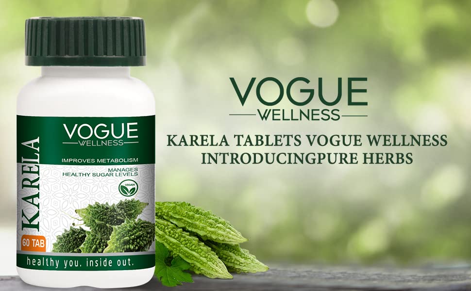 Vogue Wellness Pure Herbal Karela Tablets (60 tablets) (Pack of 1) - Image 4 thumbnail
