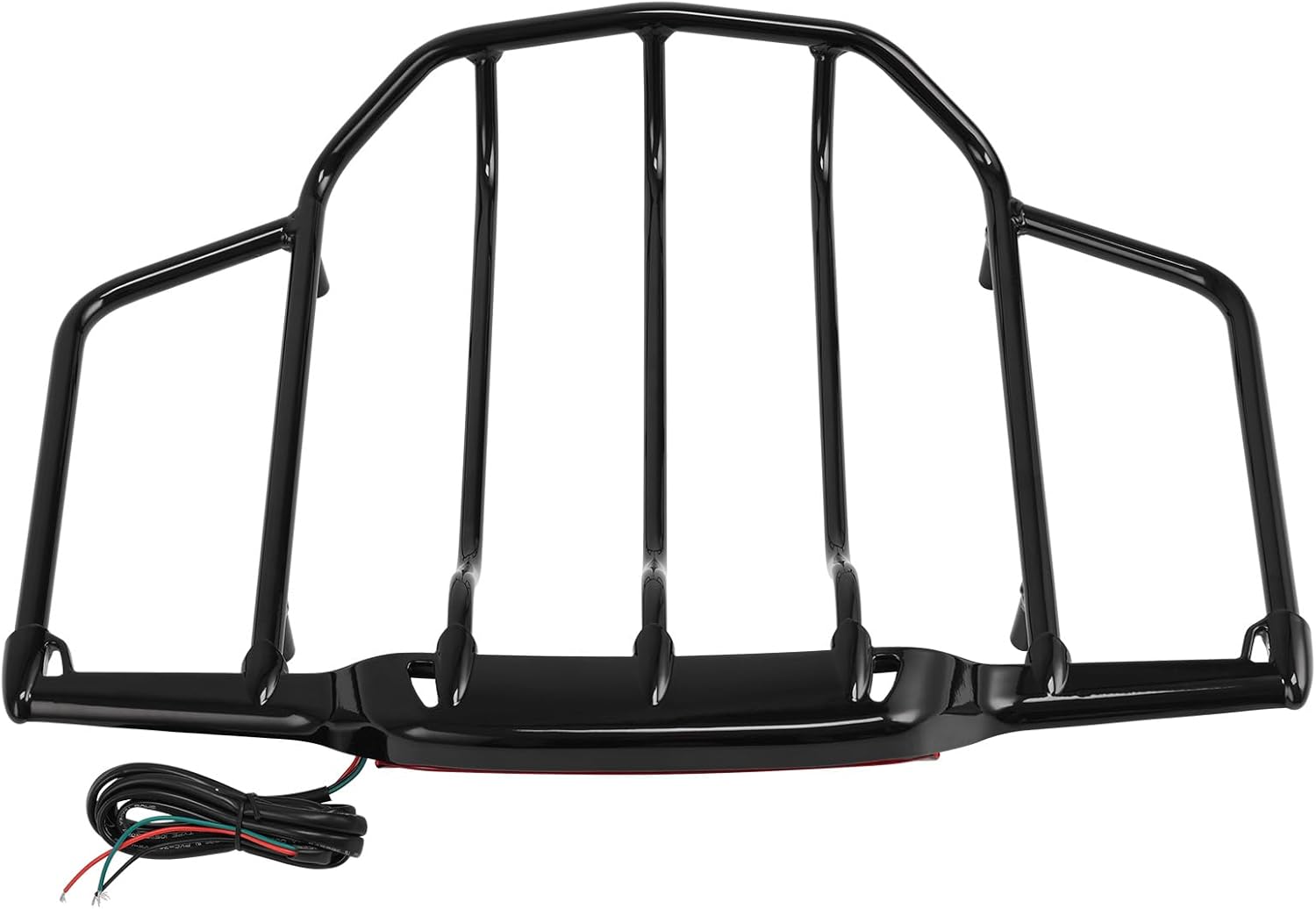 Gloss Black Tour Trunk Luggage Rack w/LED Light kit Fit for Harley Touring Road King Road Glide Street Glide Electra Glide Standard and Select CVO 1993-2013