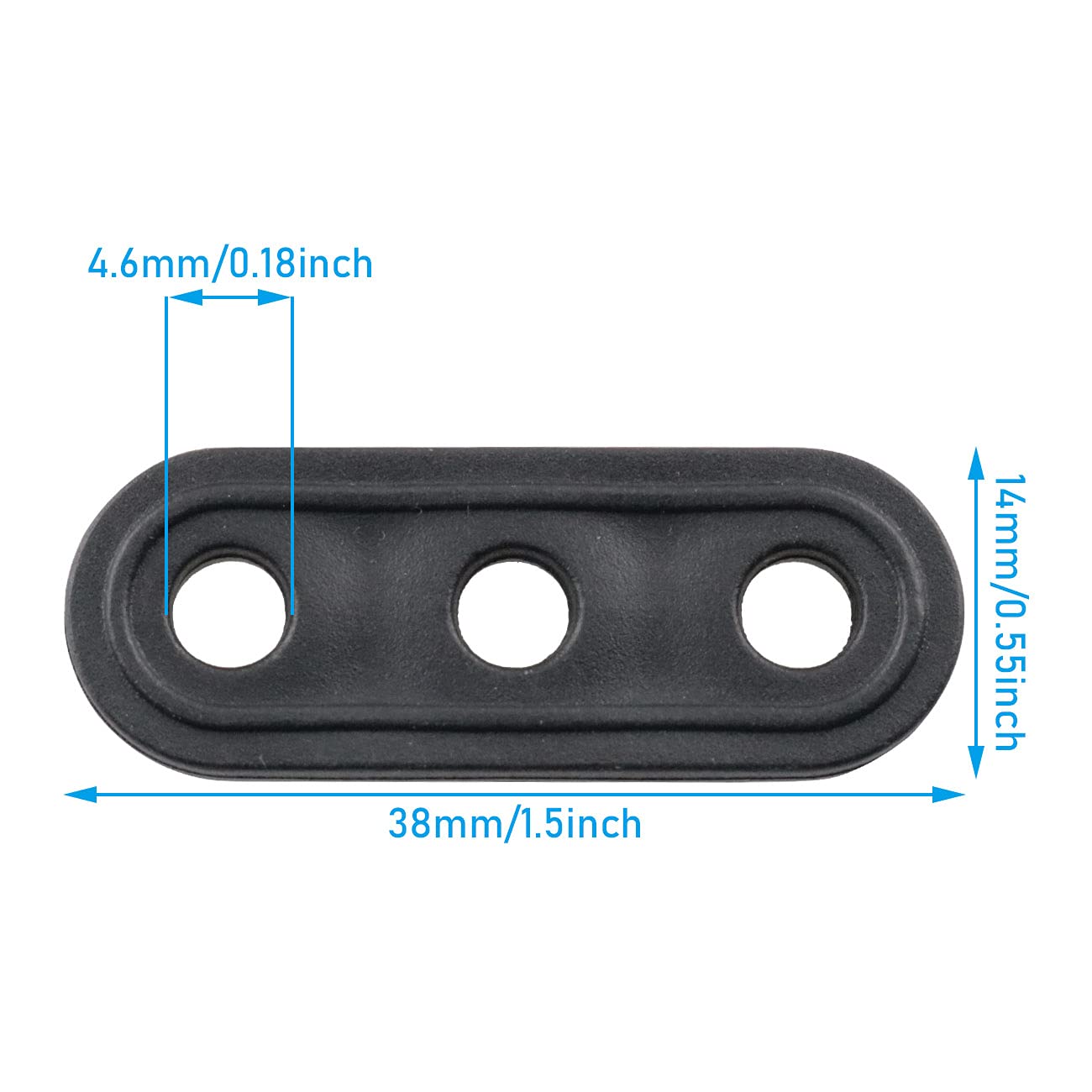 WHYHKJ 40pcs 3 Hole Camping Tent Cord Rope Adjusters Black Plastic Tent Guyline Wind Rope Fastener Tensioners Bent Runners Outdoor Camping Accessories