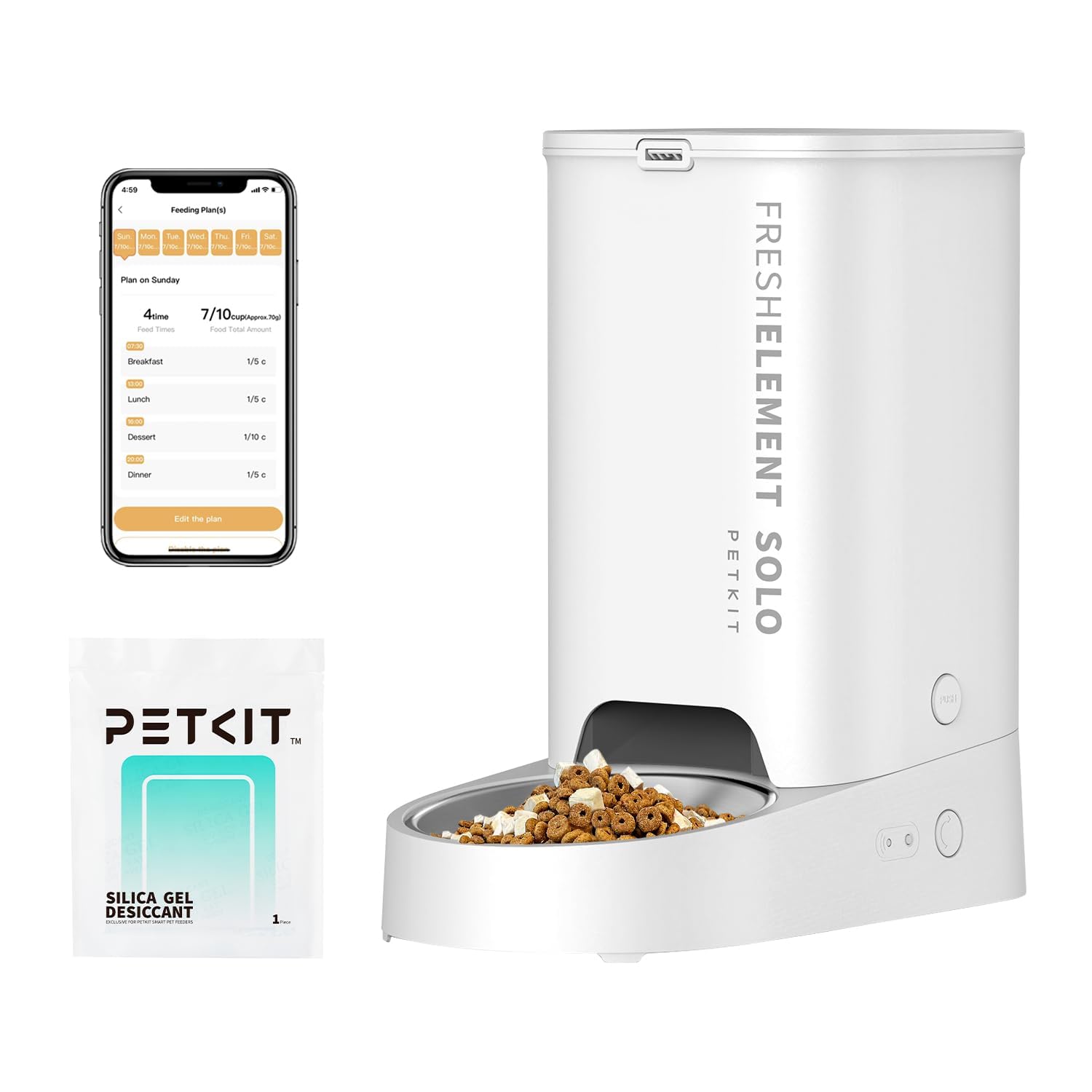 Petkit Fresh Element Solo Akıllı Besleme Ünitesi - Beyaz (Resmi Distribütör Garantili)