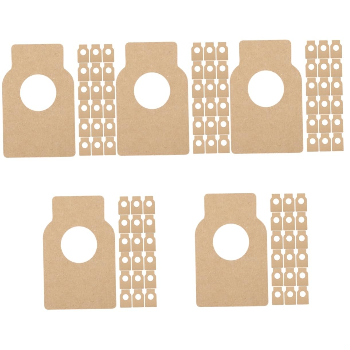 Zerodeko 5 Ensembles Étiquettes De Bouteille De Vin Réutilisables Étiquettes Kraft pour Cave À Vin Tags De De Bouteille pour Design Recto Verso pour Gestion De Stock Et 200 Pièces * 5