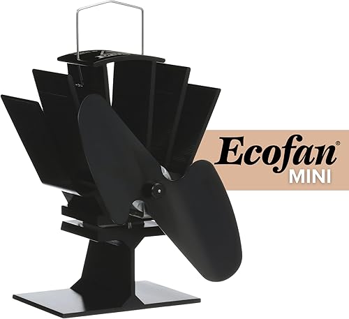 Miniatura 2 de Ecofan Mini ventilador de estufa alimentado por calor, diseño compacto clásico, perfecto para estufas de leña, 85 CFM, circula el aire caliente de