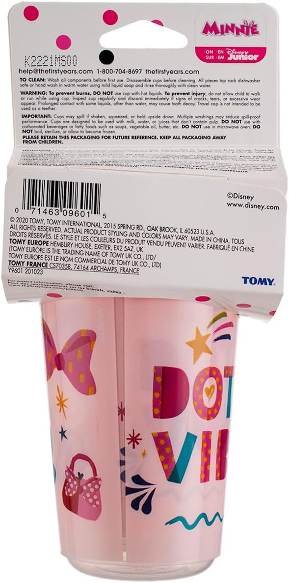 The First Years Take & Toss Disney Sippy Cups, Minnie Mouse, 10 oz, 3 Ct - Image 3
