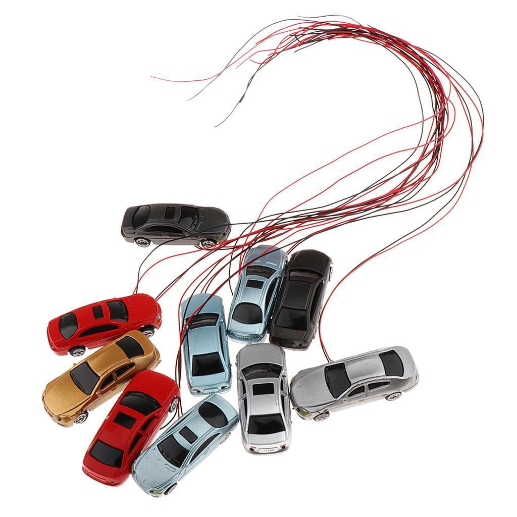TUXCAXI Fashionable Painted Model Car Accessories Improving Parking Scenery Street Layout Can Shine MaterialPlastic Painted Model Car Sandtable Accessories