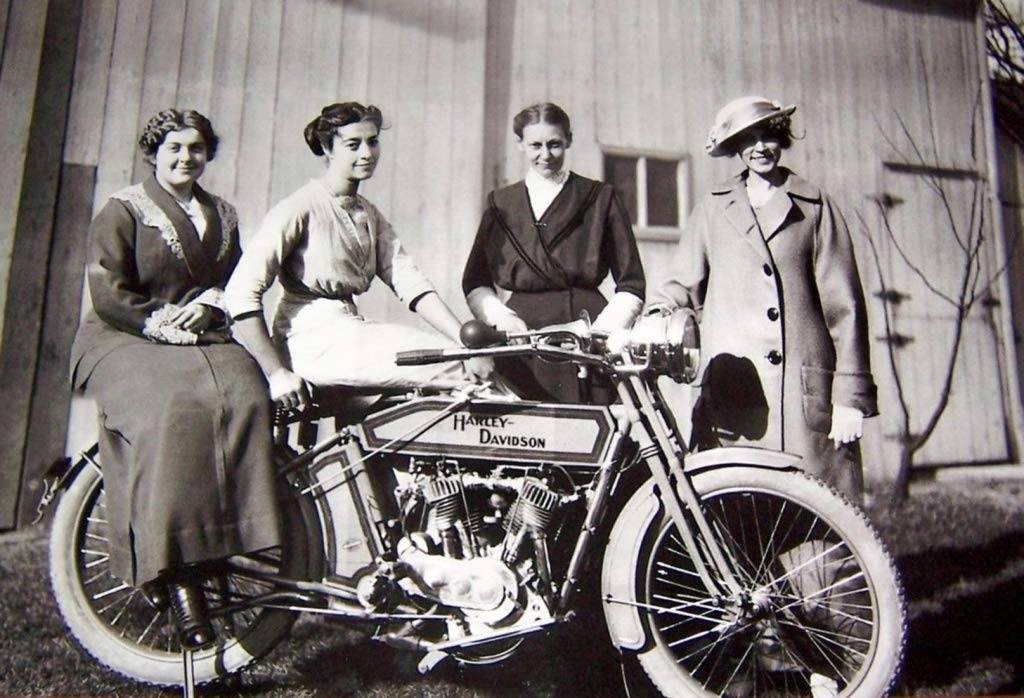 Antique Harley Davidson Motorcycle Art Print