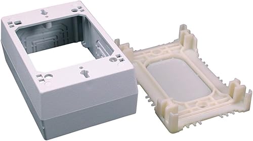 Legrand Wiremold C53 Cordmate II - Caja de comunicaciones de datos de bajo voltaje, organizador para pared, capacidad para hasta 3 cables o cables,