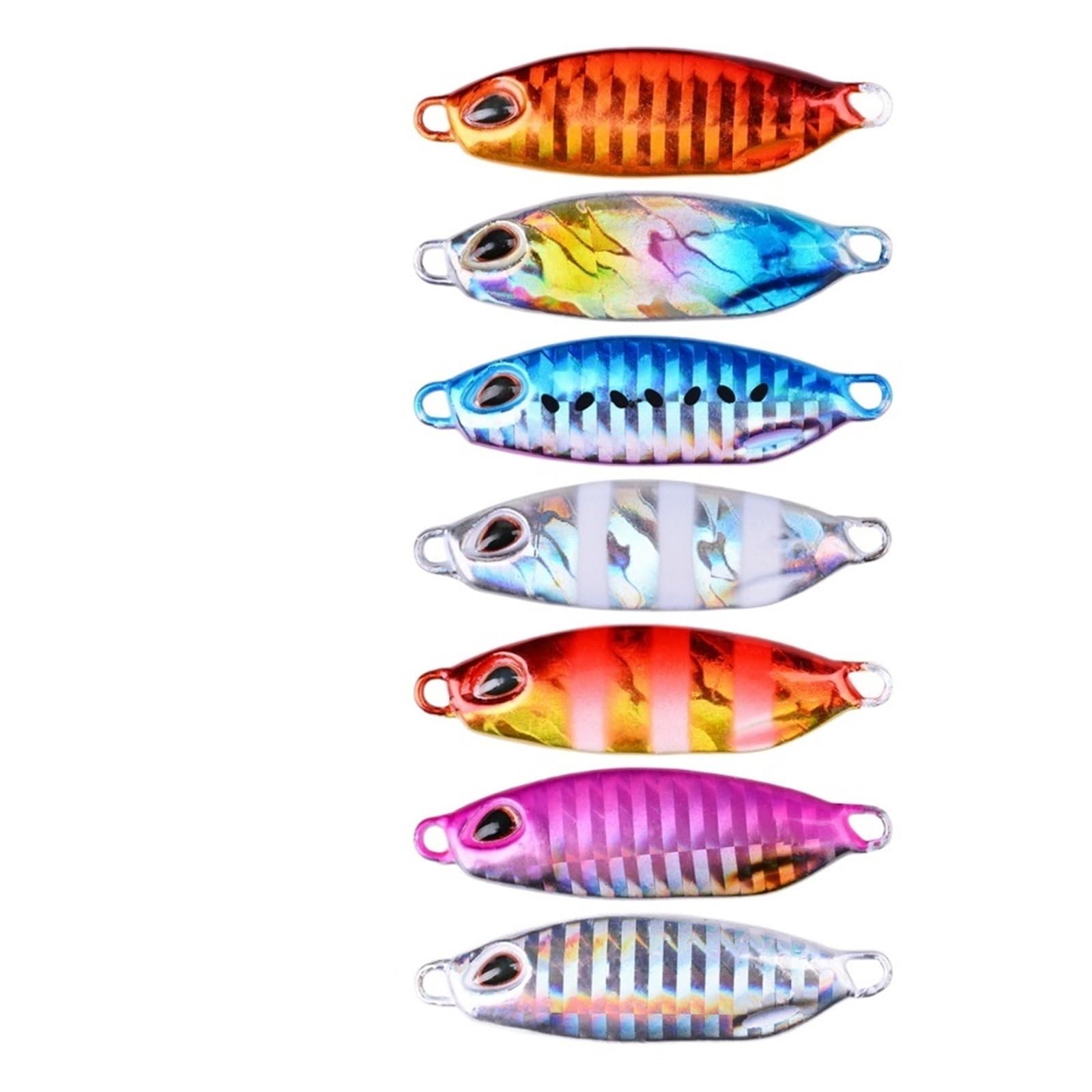 7 Pièces/lot Métal Gros Gabarit Pêche Leurre Poids 50g 7cm Gabarits De Pêche Mer d'eau Salée Pesca Leurres Bar Gabarit Isca Artificiel Faux Poisson