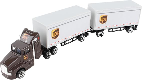 Daron UPS Die Cast Tractor with 2 Trailers