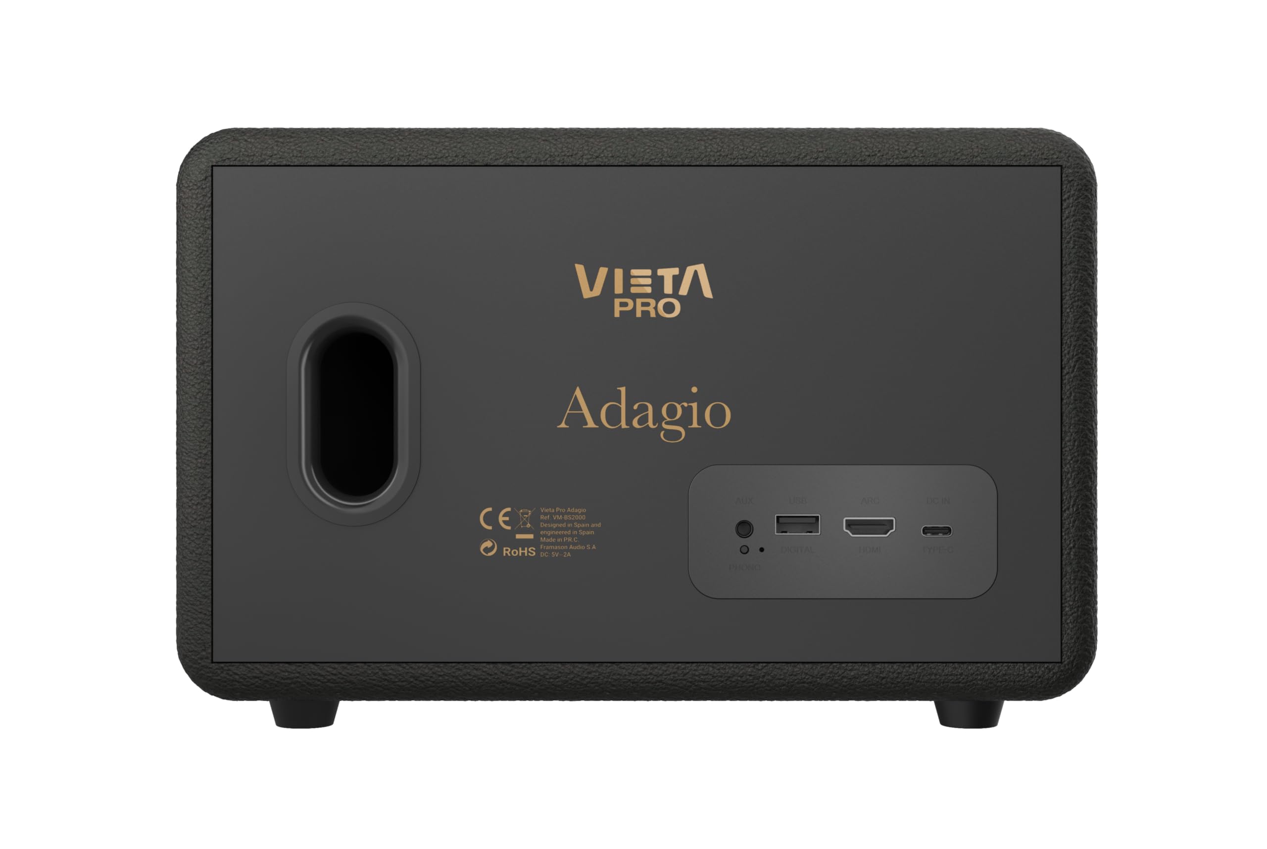 Vieta Pro Adagio Enceinte portable Bluetooth 5.3 Vintage avec batterie 10 h, TWS, IPX7, USB et True Wireless. Haut-parleurs blancs sans fil rétro