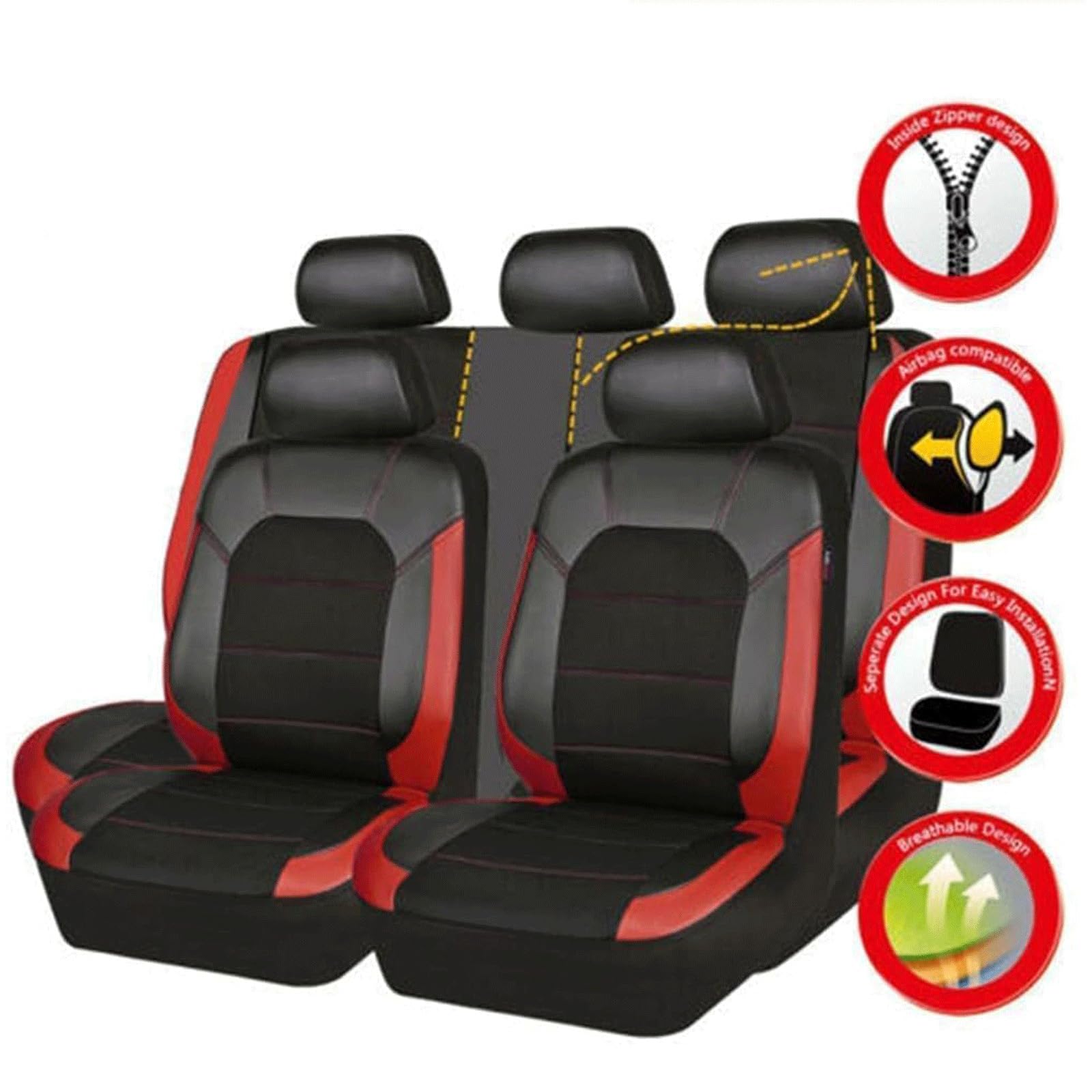 Voiture Ensembles Housse Siege Pour Dacia Duster 2000-2014 2015 2016 2017 2018 2019 2020 2021 2022 2023 2024,Housses Siège Voiture Siège Avant Arrière Protecteur Siège Couvre Confortable Accessoire