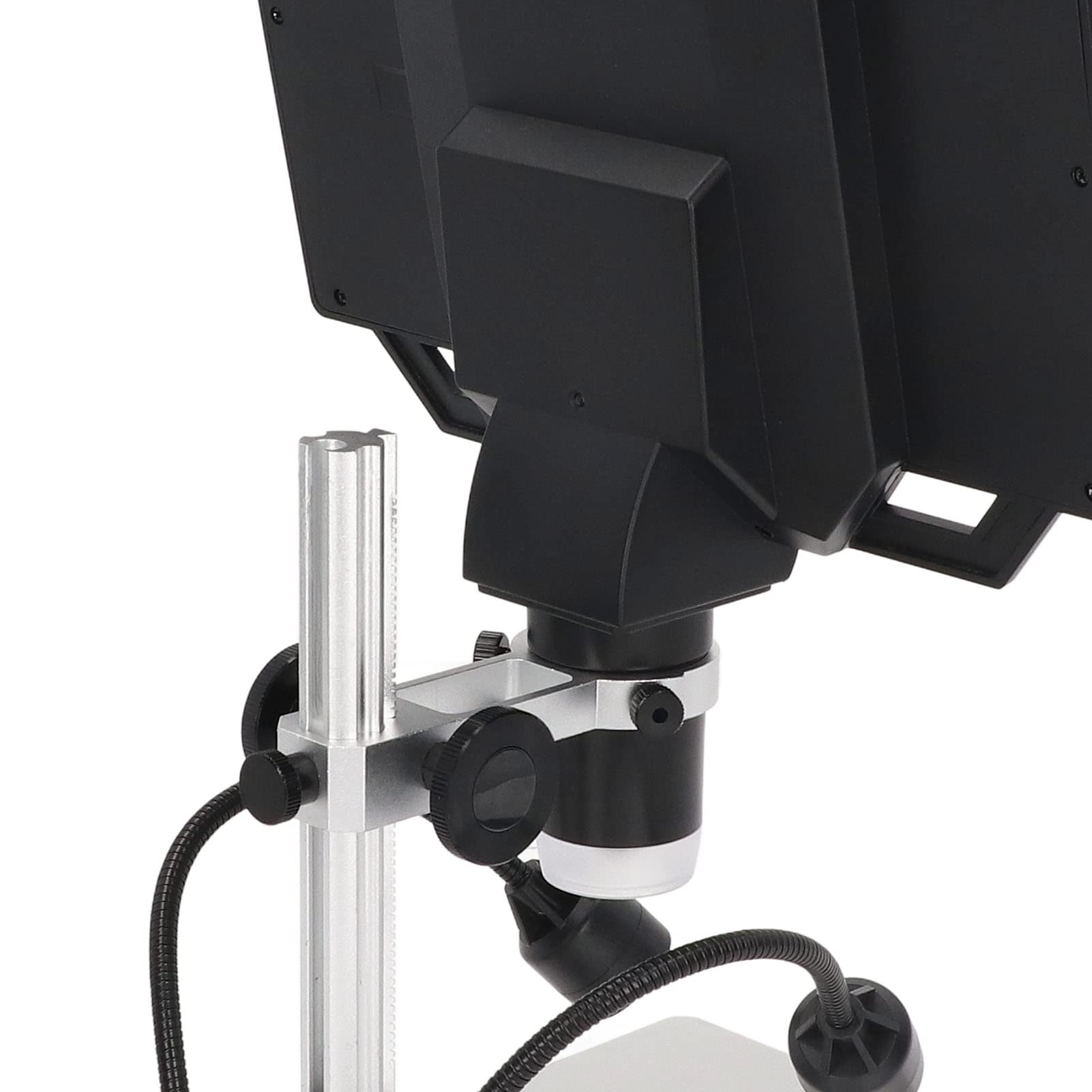 Fafeicy 9-Zoll-LCD-Digitalmikroskop 1600X 12MP 1080P USB-Mikroskop mit 8 LED-Leuchten, Verstellbarem Ständer, für die Münzlöt-PCB-Inspektion (EU-Stecker)