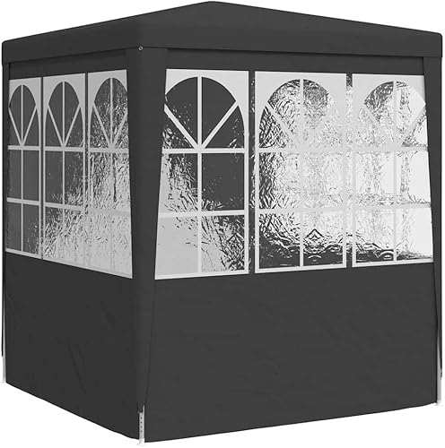 Vista 99 de vidaXL Tienda de campaña profesional para fiestas de 13.1 x 13.1 pies, toldo resistente a la intemperie con paredes laterales, polietileno Azul