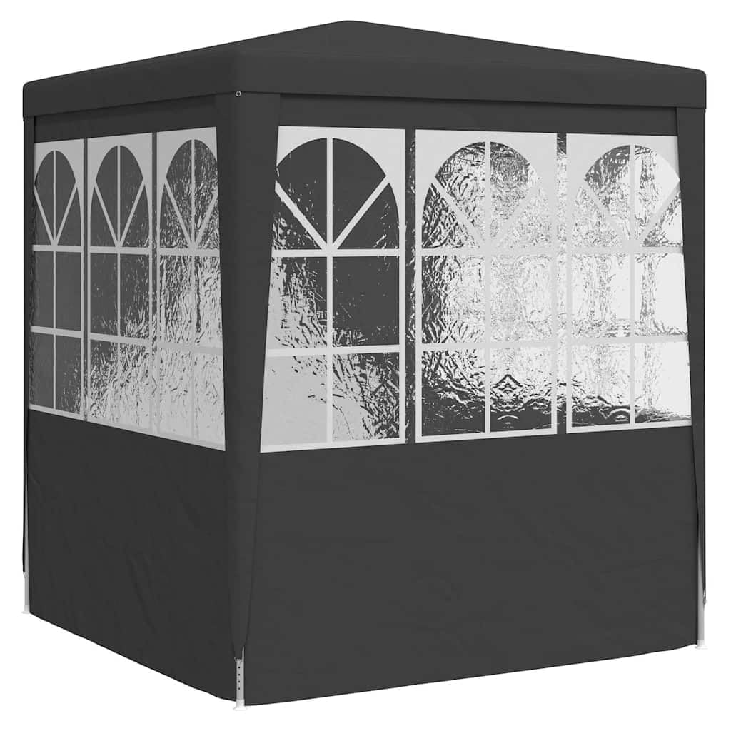 Tonnelle de Jardin, Tente de Réception Pavillon Barnum de Jardin avec parois 2,5x2,5 m Anthracite 90 g/m²