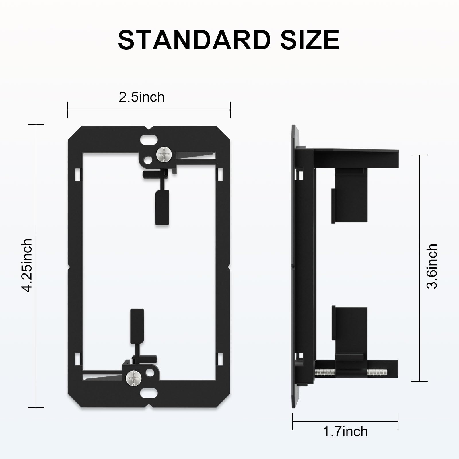 FGB 1 Gang Low Voltage Mounting Bracket, Black, 20-Pack — Amazon image 2