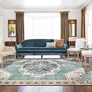 Tapijten Perzische stijl blauw grijs 100x160cm antislip waterdichte anti-bacteriële mat comfort matten multifunctionele…