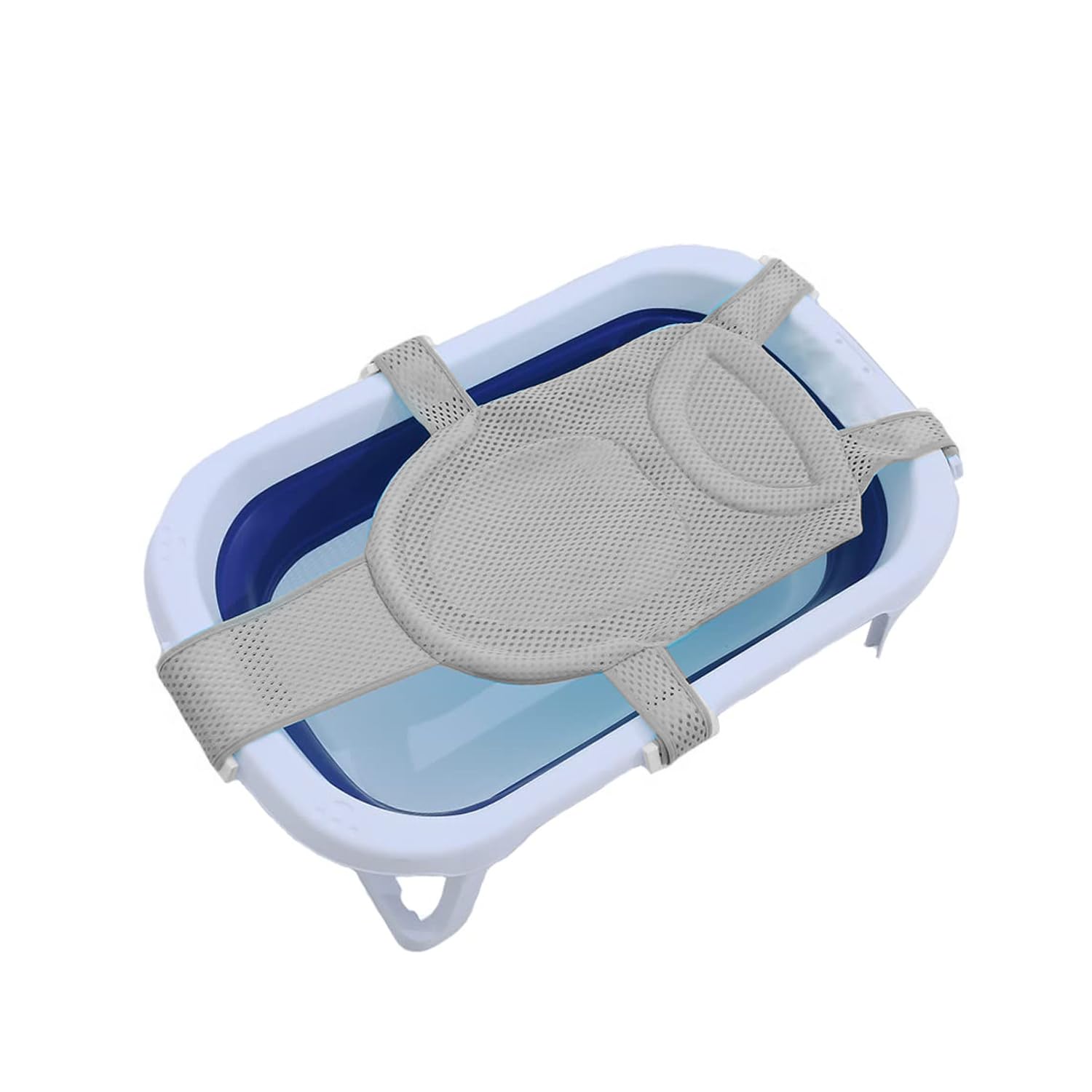 KOMUNJ Baby Bad Stützkissen,Babybadenetzt,Antirutsch Baby Aufhängungs Pad, Baby Badezubehö，Weiches Babybadesitzstütznetz mit 5 Sicherheitsstützecken