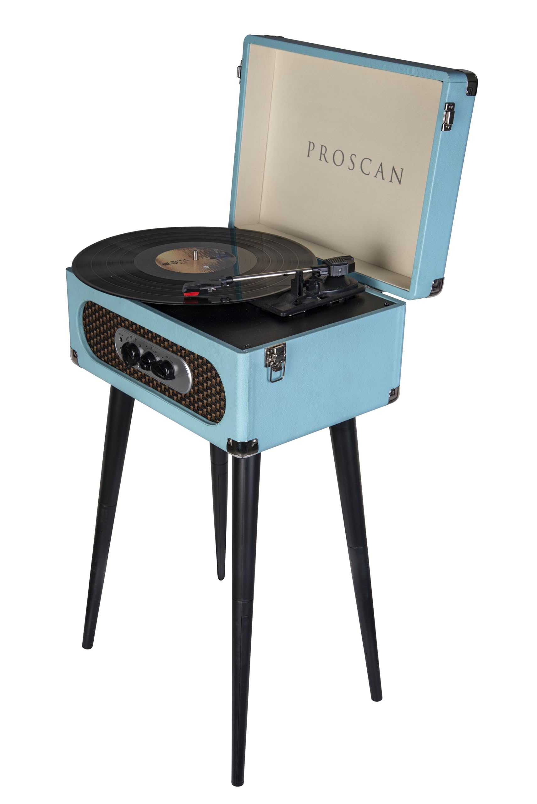 SYLVANIA Terntableターンテーブル Amazon.com: SYLVANIA SRC894-BLUE Bluetooth Retro Turntable