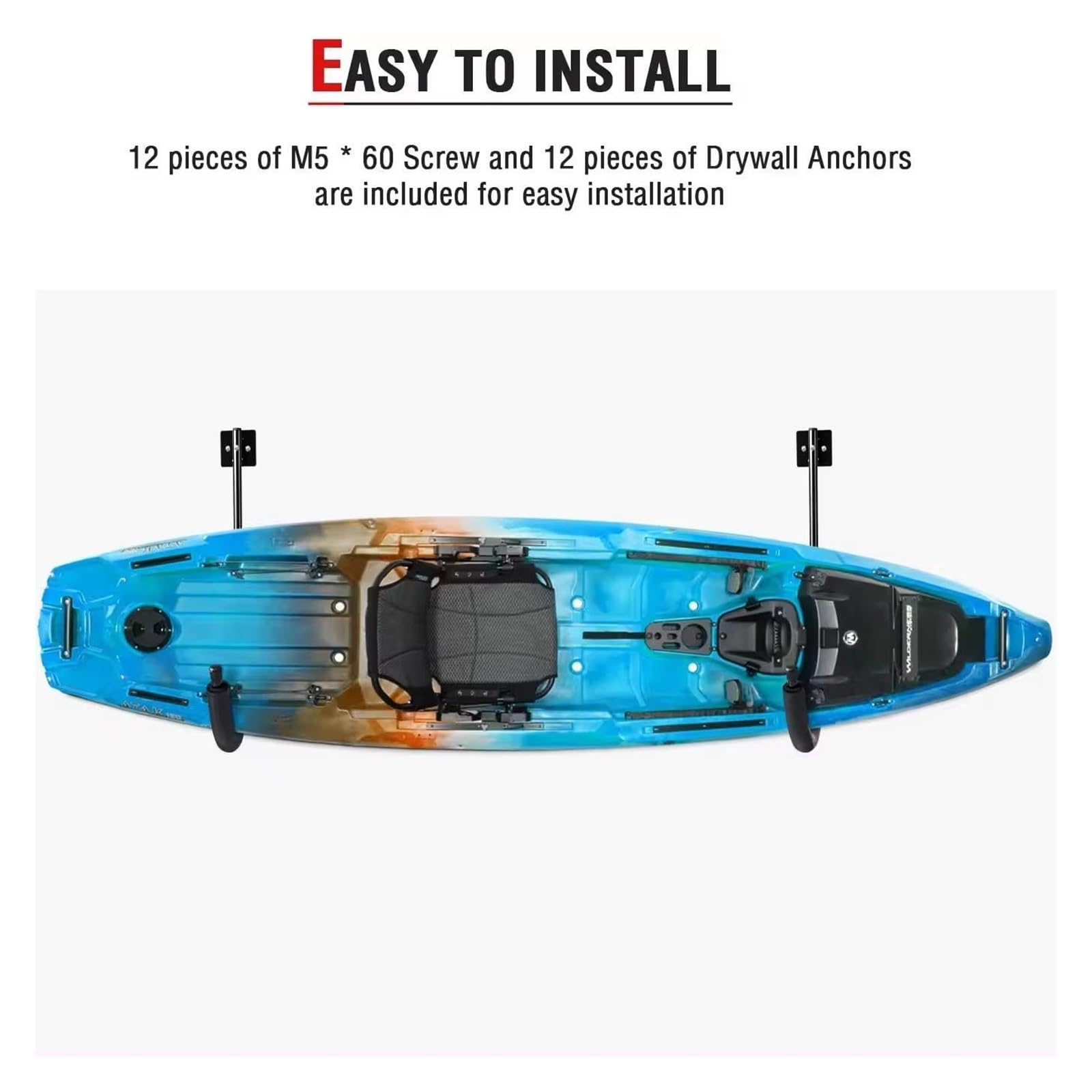 Supporti per Tavola da Surf Supporto da parete for tavola surf e kayak, accessorio for stand-up paddleboarding, supporto for barca, gancio for