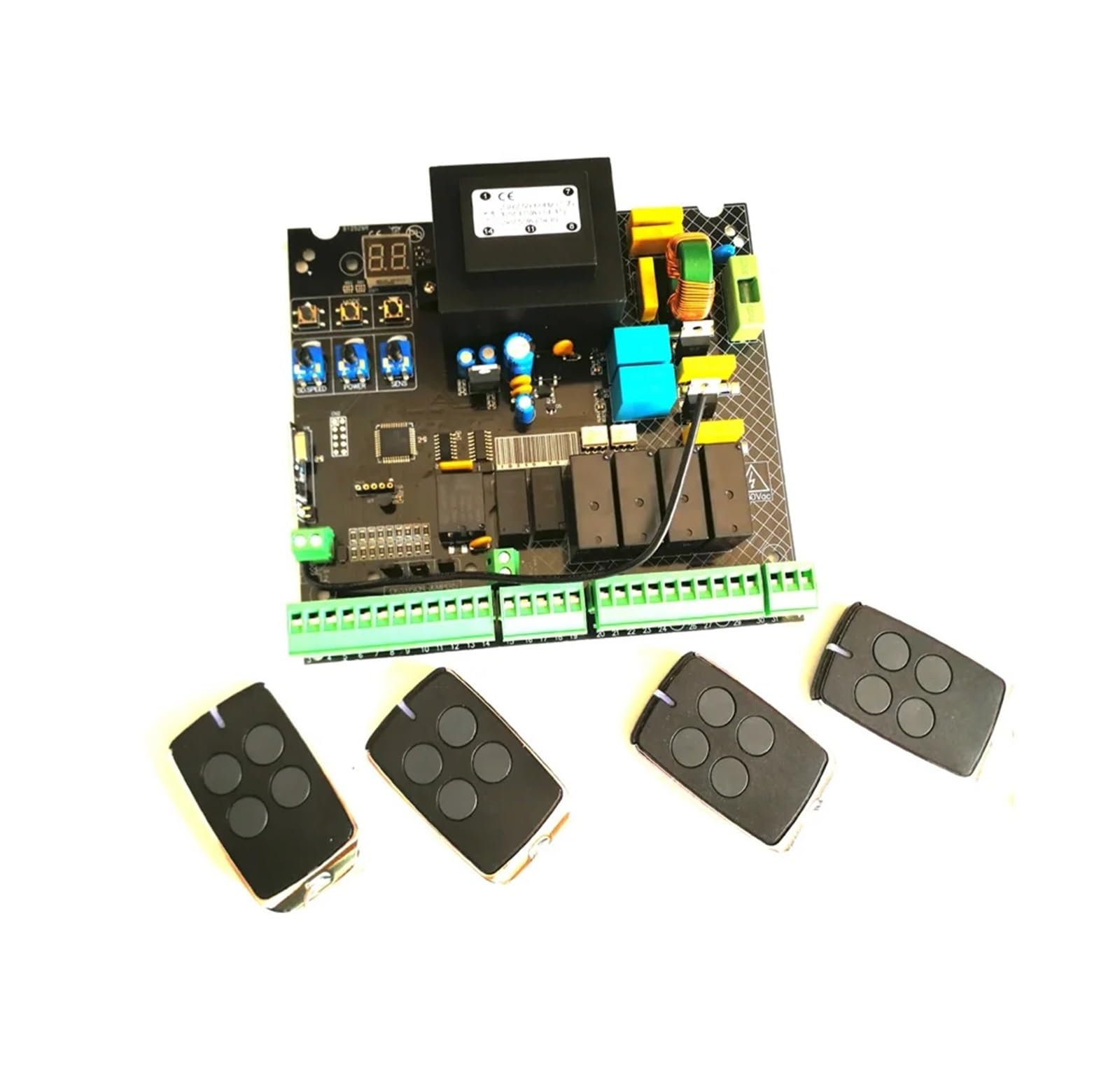 Scheda elettronica del circuito di controllo del circuito stampato dell'unità di controllo del motore CA dell'apricancello automatico a battente 220VAC -Affidabile e resistente(Board 4 remotes)