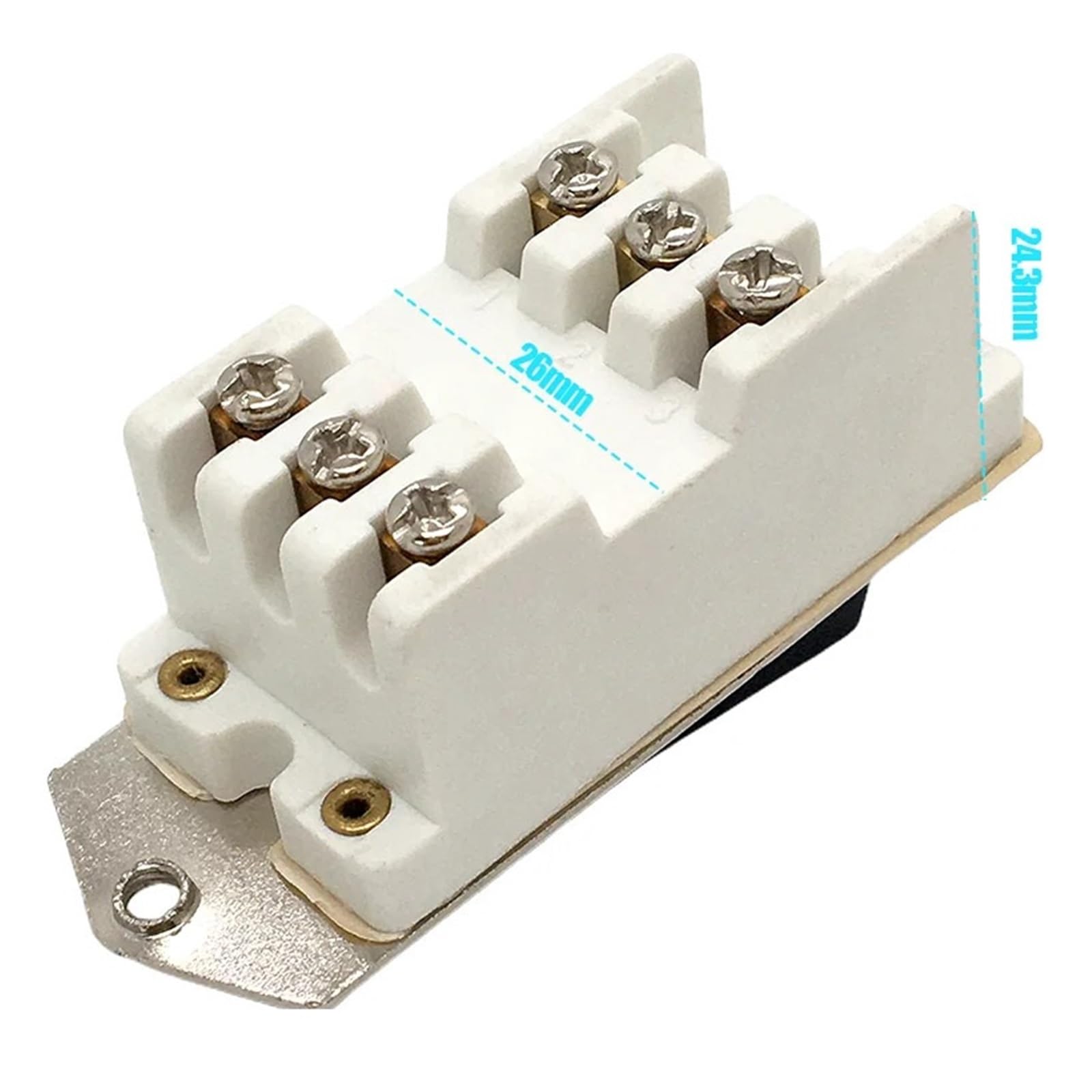 Reemplace LLA432N3 Interruptor de herramienta de interruptor de 3 polos Enganche 15(15) A 380V Piezas de repuesto Distancia entre orificios de montaje Accesorios de 65 mm