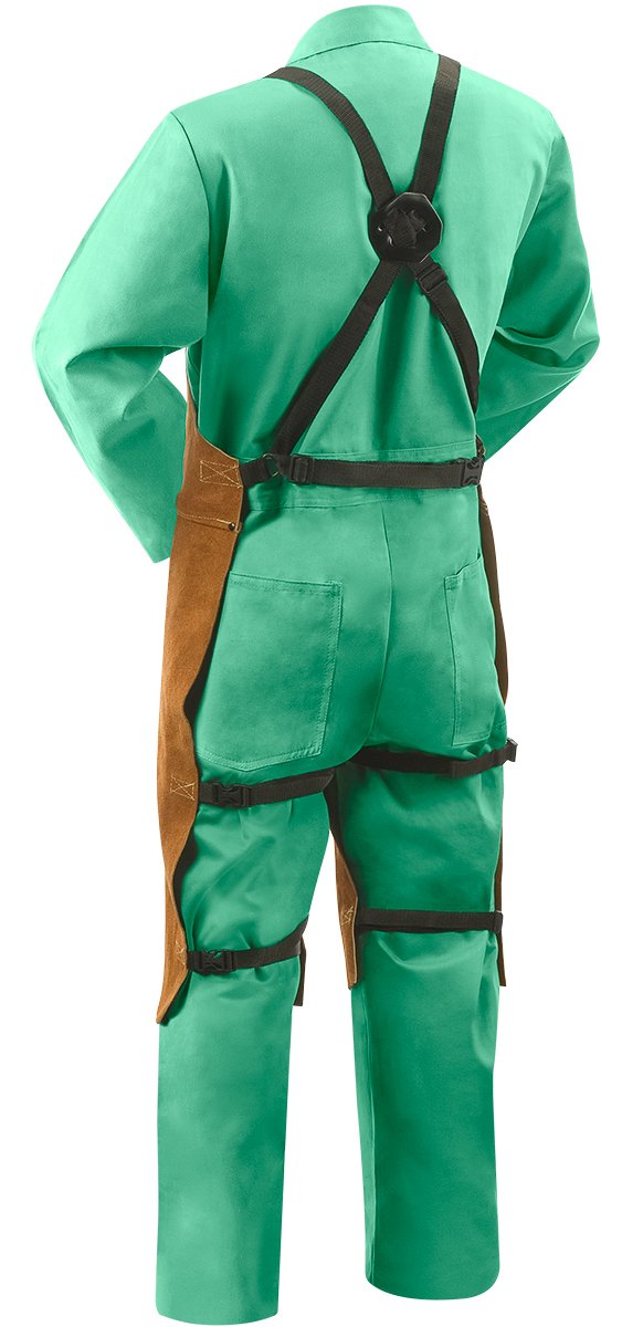 Steiner 92170 Bib Apron, Split Leg, Weld-Rite Premium Brown Split Cowhide, 24-Inch x 36-Inch