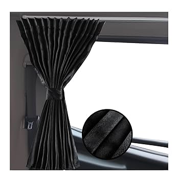 トラック遮光カーテンセット　黒色 Amazon | ZATOOTO トラック カーテン トラック用品 サイド