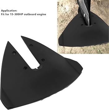 Marine Hydrofoil Stabilizer for 15 Outboard Engines Enhanced Boat Stability and Fuel Efficiency with Streamlined Fin Design