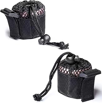 EWA 2PCS Mini Bluetooth Speaker Case, Carry Case A106 Speaker A109mini Speaker, Portable Travel Bag, Nylon Mini Travel Case also Suitable for USB Cable and Accessories (Black, 2PCS)