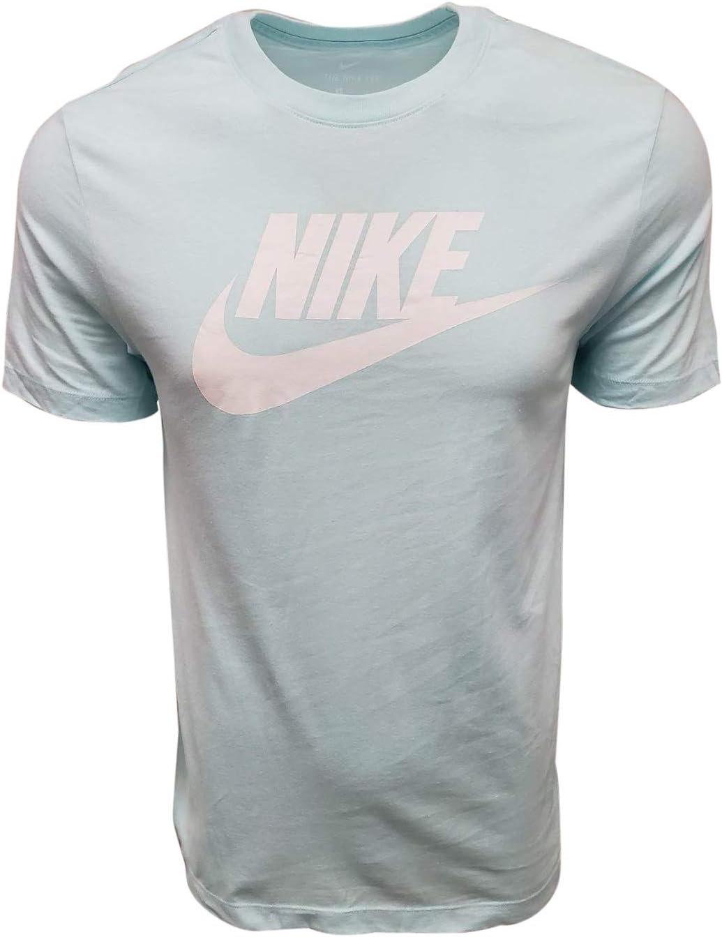 Nike Sportswear Mens Logo T-Shirt (X-Large, Light Blue/White)